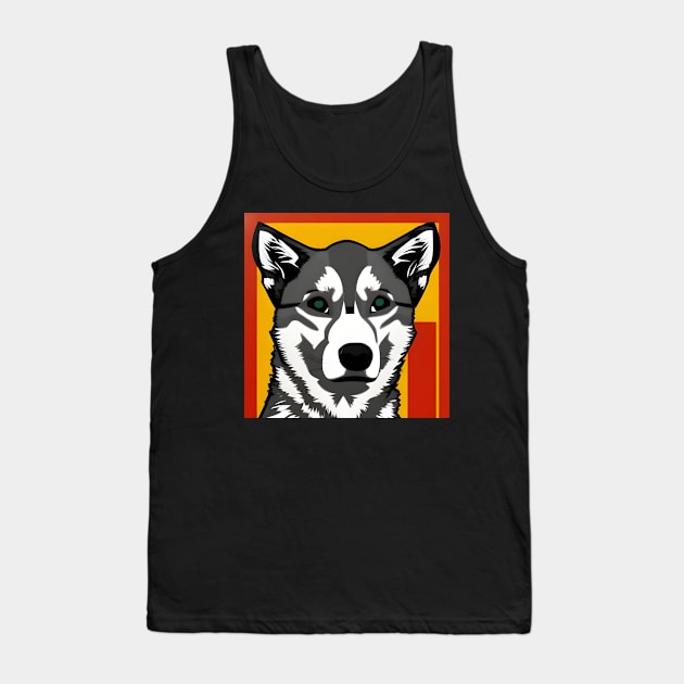 Husky Dog Pet Pop Art Tank Top by shanestillz